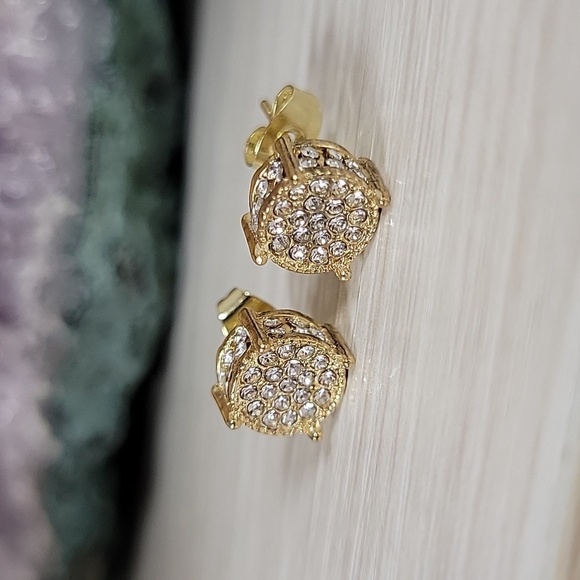 Hip Hop CZ Stud Earrings, unisex - Picture 3 of 8